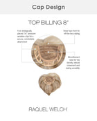 Top Billing 8 inch | Lace Front & Monofilament Synthetic Hair Topper by Raquel Welch