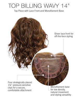 Top Billing 14 with Wave | Lace Front & Monofilament Synthetic Wiglet by Raquel Welch