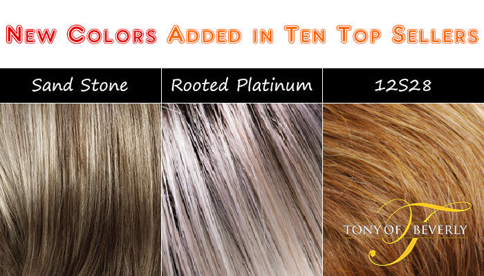 3 New Colors Added in Ten Top Sellers | Tony of Beverly Wigs