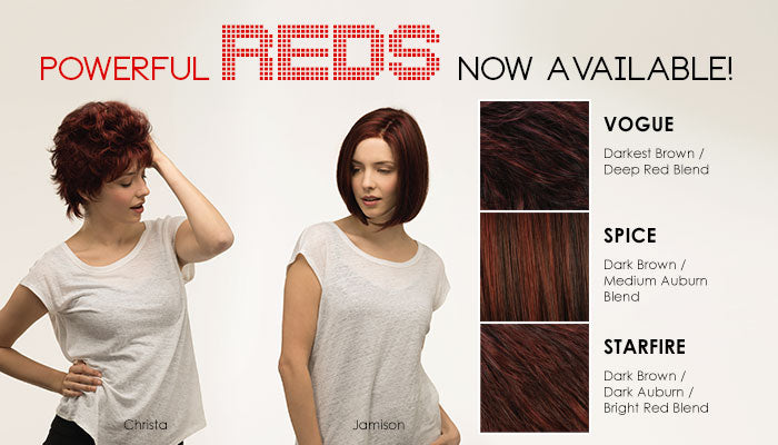 POWERFUL REDS NOW Available! (Vogue, Spice, Starfire) by ESTETICA Wigs