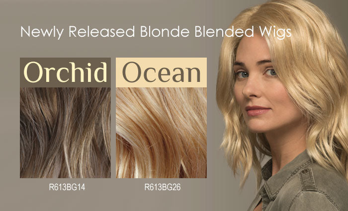 Newly Released Blonde Blended Wigs (R613BG14 &#038; R613BG26) in Ocean &#038; Orchid by ESTETICA Wigs