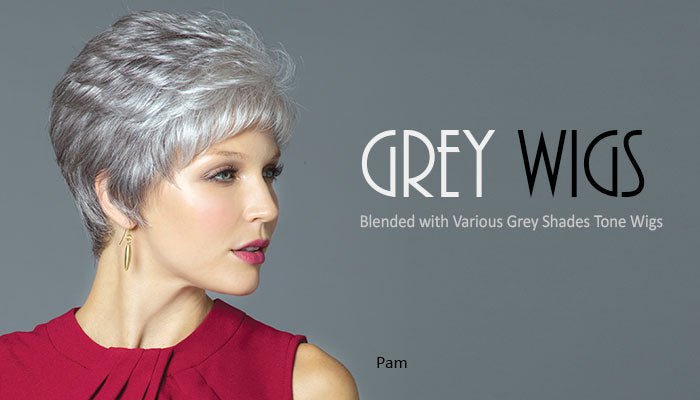 Grey Wigs: Blended with Various Grey Shades Tone Wigs