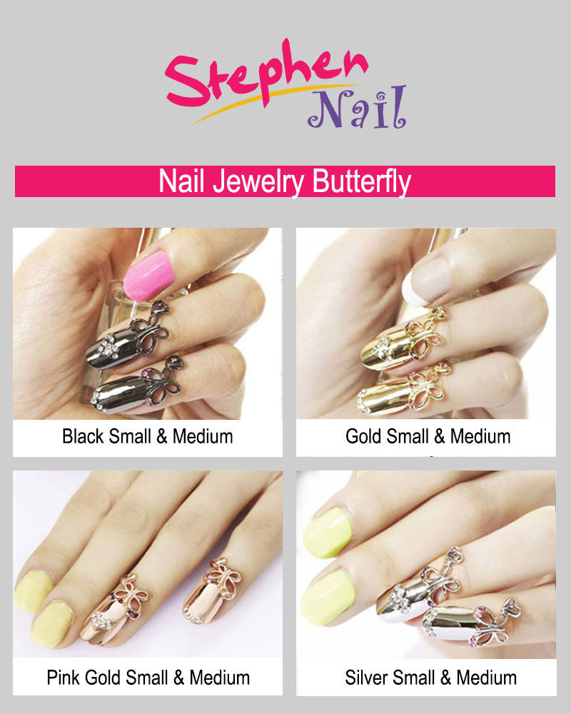 Nail Jewelry Butterfly (M-Gold)