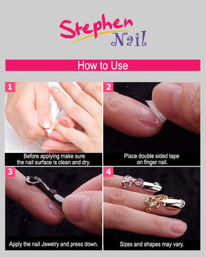 Nail Jewelry Wing (M-Pink Gold)