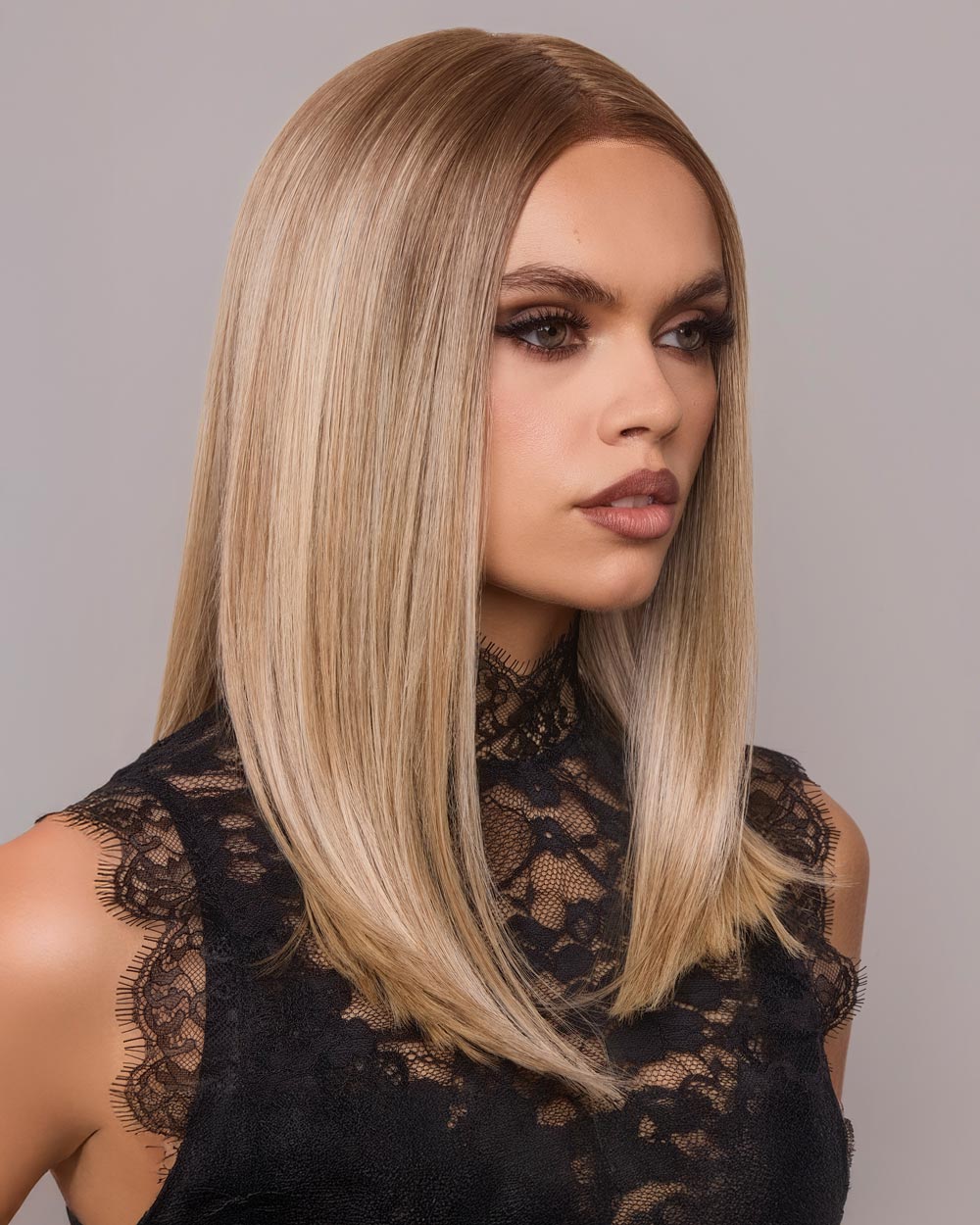 Slone (Exclusive) | Lace Front & Monofilament Top Synthetic Wig by Alexander