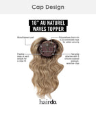 16 inch Au Naturel Waves Topper | Monofilament Part Synthetic Hair by Hairdo