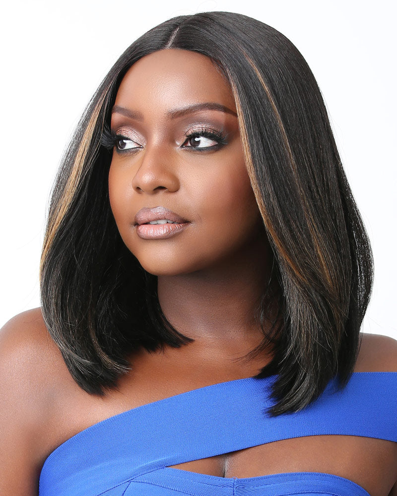BFF Lace Natural Straight 14 | Lace Front & Lace Part Synthetic Wig by It's a Wig