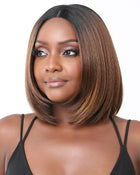 BFF Lace Natural Straight Bob 12 | Lace Front & Lace Part Synthetic Wig by It's a Wig