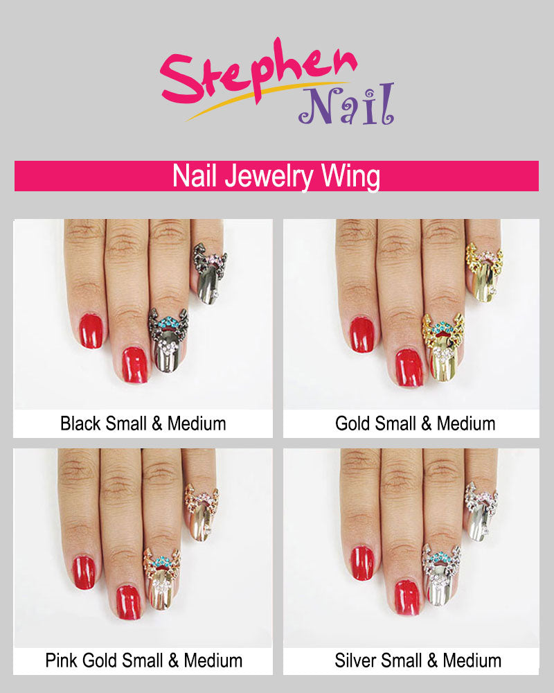 Nail Jewelry Wing (S-Black)