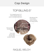 Top Billing 5 inch | Lace Front & Monofilament Synthetic Hair Topper by Raquel Welch