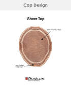 Sheer Top 14 inch | Monofilament Human Hair Topper by TressAllure