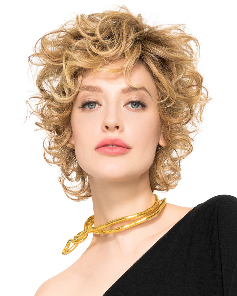 Delight / Soft Curl | Lace Front & Monofilament Top Synthetic Wig by TressAllure